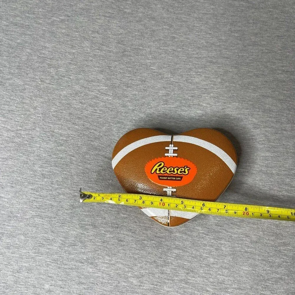 Reese's Peanut Butter Cup Football Heart Shaped Tin